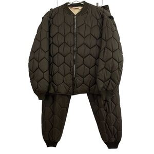 VINTAGE SAMCO Quilted‎ Thermal Twins Liner Honeycomb Pants Jacket Streetwear XL